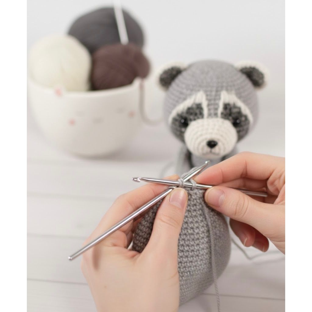 Playful Raccoon Amigurumi